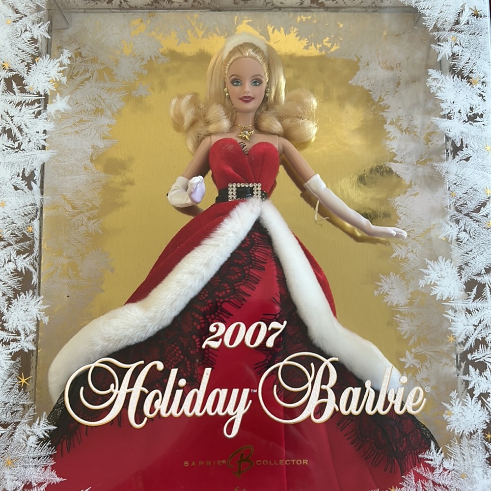 - Barbie 2007 holiday Barbie collection, frosty window panes, mint conditi…